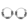 Silver Bali Hoop Earring