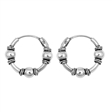 Silver Bali Hoop Earring