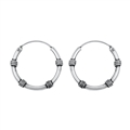 Silver Bali Hoop Earring