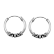 Silver Bali Hoop Earring