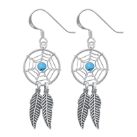 Silver Stone Earring - Dreamcatcher