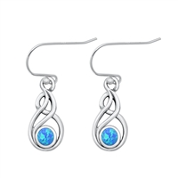 Silver Lab Opal Earrings