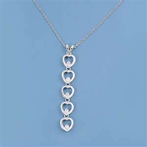 Silver CZ Necklace