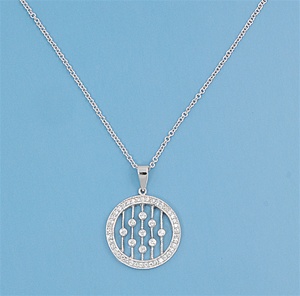 Silver CZ Necklace