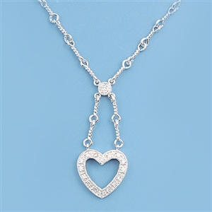 Silver CZ Necklace