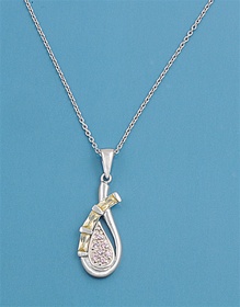 Silver CZ Necklace