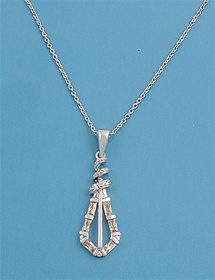 Silver CZ Necklace