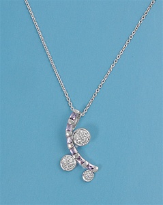 Silver CZ Necklace