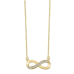 Silver CZ Necklace - Infinity Knot
