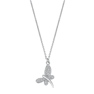 Silver CZ Necklace - Dragonfly