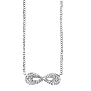 Silver CZ Necklace - Infinity