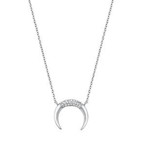 Silver Necklace - Moon