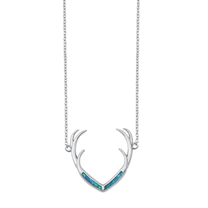 Silver Necklace - Antlers