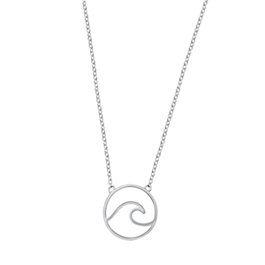 Silver Necklace - Wave