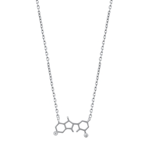 Silver Necklace - Molecule