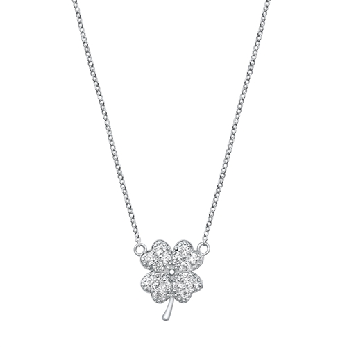 Silver Necklace - Four Leaf Clover