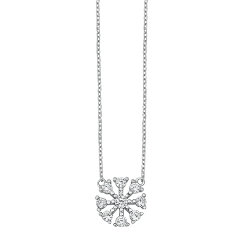 Silver Necklace - Snowflake