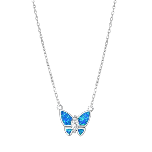 Silver Necklace - Butterfly