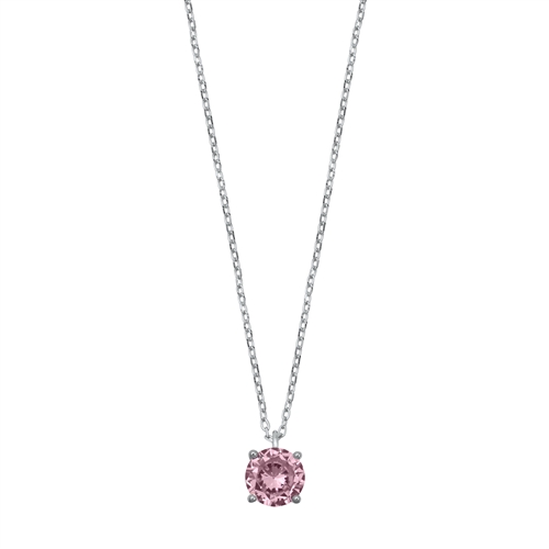 Silver CZ Necklace - Solitaire