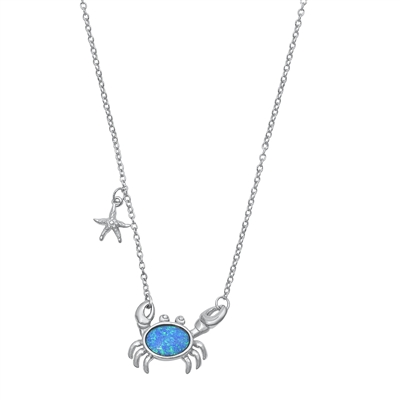 Silver Necklace - Starfish Crab
