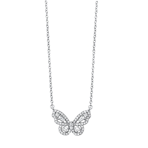 Silver Necklace - Butterfly