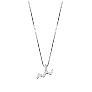 Silver Necklace - Aquarius Zodiac