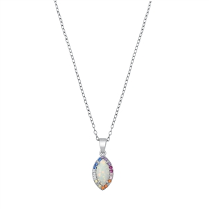 Silver Opal Necklace