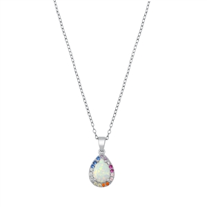 Silver Opal Necklace