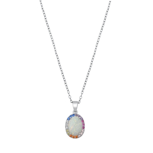 Silver Opal Necklace