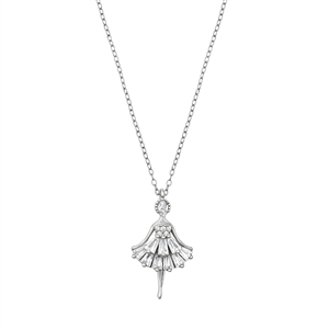 Silver CZ Necklace - Ballerina