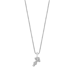 Silver CZ Zodiac Necklace - Sagittarius