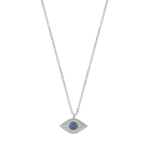 Silver CZ Necklace - Eye