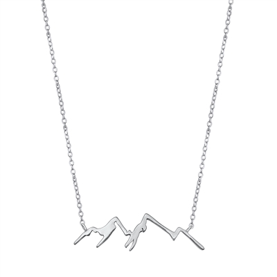 Silver Necklace - Mountain