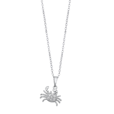 Silver Necklace - Crab