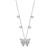 Silver CZ Necklace - Butterfly