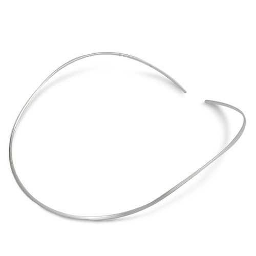 Silver Choker Necklace - Flat