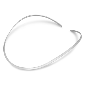 Silver Choker Necklace - Flat