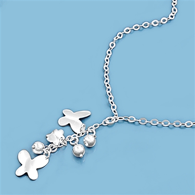 Silver Necklace - Butterfly