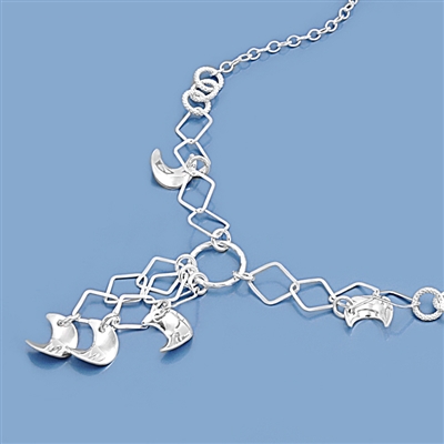 Silver Necklace - Moon