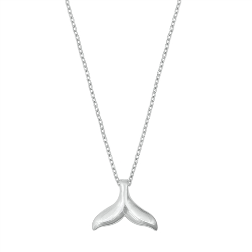 Silver Necklace - Whale Tail