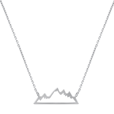 Silver Necklace - Mountain