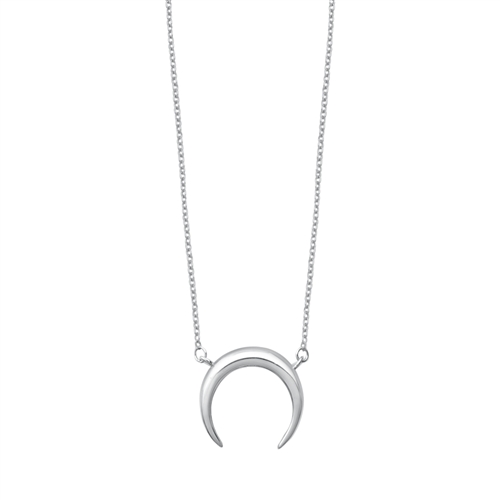 Silver Necklace - Crescent Moon