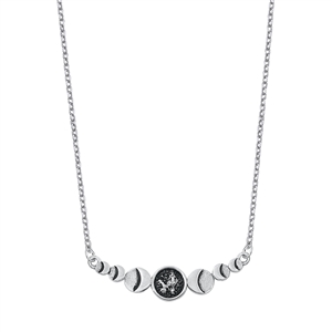 Silver Necklace - Moon Phases