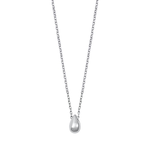 Silver Necklace - Teardrop