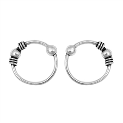 Silver Bali Hoop Nose Ring