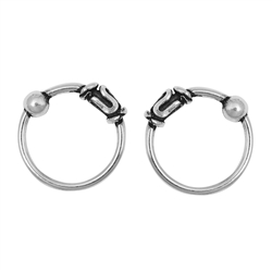 Silver Bali Hoop Nose Ring