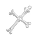 Silver CZ Pendant - Cross