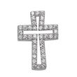 Silver Cross Pendant w/ CZ