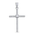 Silver CZ Pendant - Cross