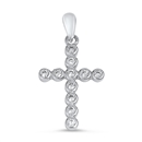 Silver Cross Pendant w/ CZ